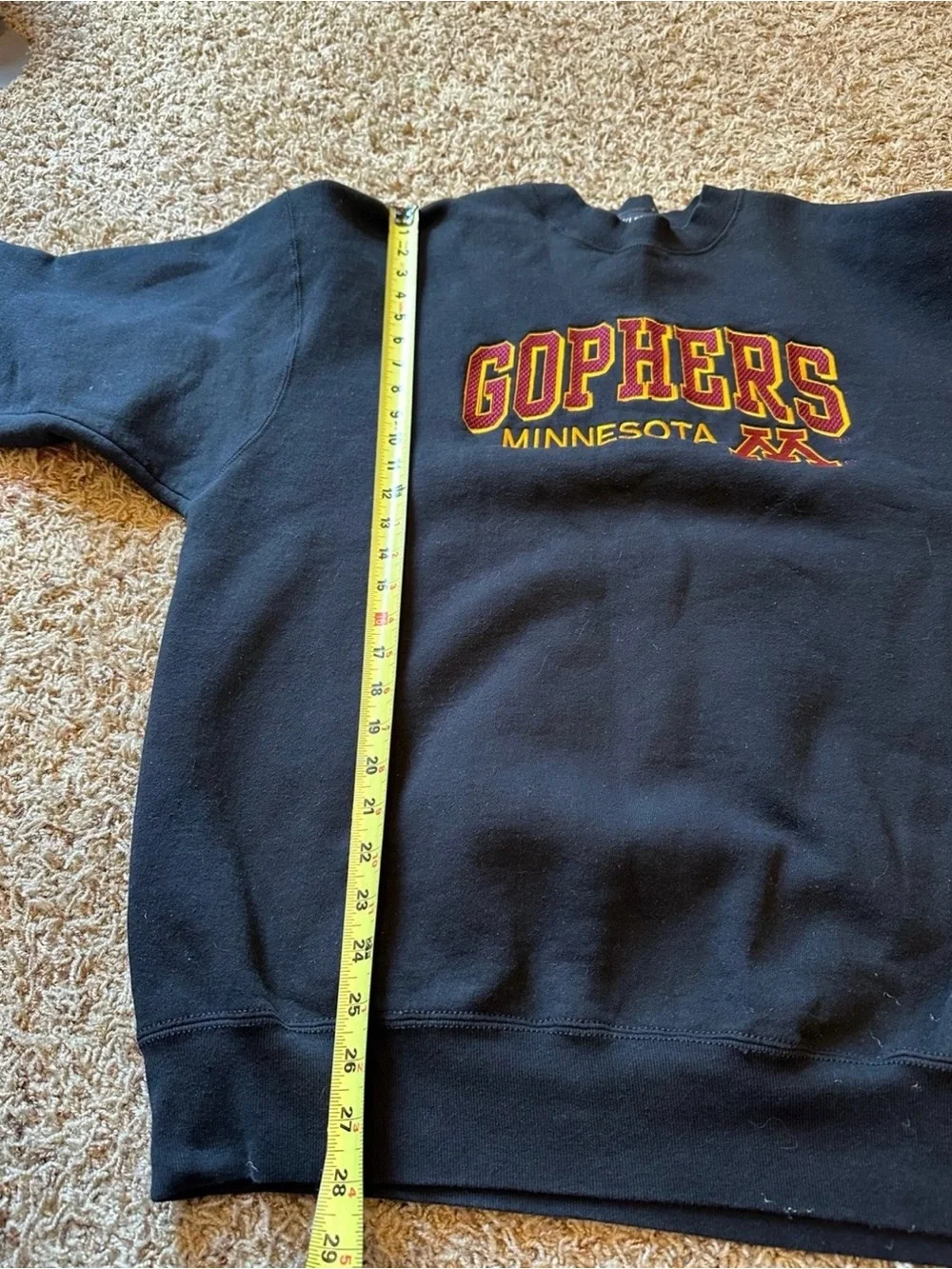 Ackley Moods Black Minnesota Gophers Crewneck Sweatshirt
